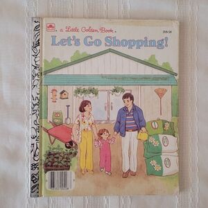 Little Golden Book Let's Go Shopping! Children's Book Copyright 1988 EUC